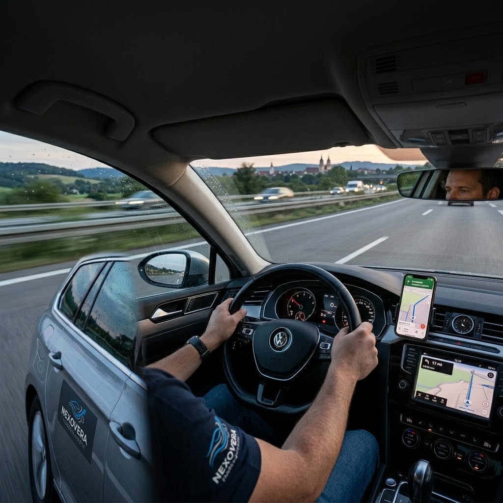 Fahrzeugüberführung auf der Autobahn